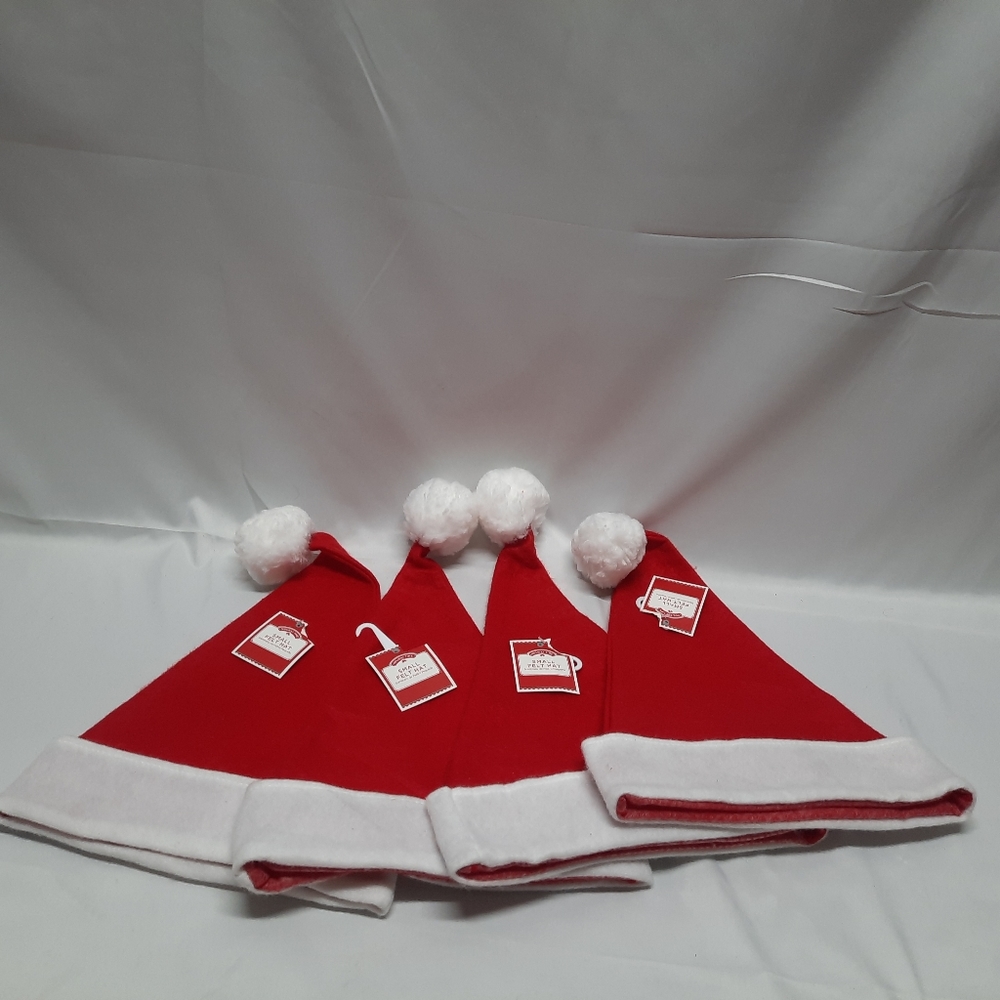 Set of 4 Santa Hats NWT
